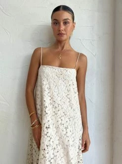 Clea Alexandra Lace Dress In Natural -Coco & Lola SHOP Clea Low Res 227 600x