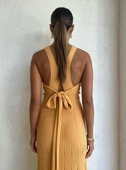 Clea Alina Rib Knit Dress In Mango -Coco & Lola SHOP Clea Low Res 36 600x