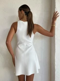 Clea Teri Knit Mini Dress In Chalk -Coco & Lola SHOP Clea Low Res 83 600x