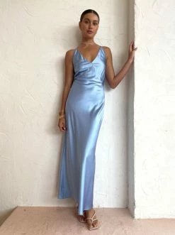 Hansen & Gretel Delphine Dress In Cornflower -Coco & Lola SHOP Delphine 600x