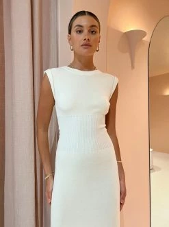 Elka Collective Maison Knit Dress In Cream -Coco & Lola SHOP ElkaCollective lowres 54 600x