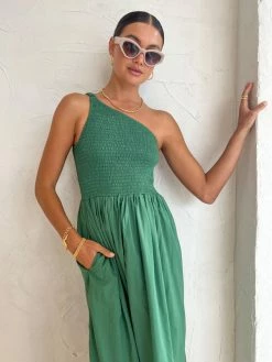 Faithfull The Brand Khalani Midi Dress In Dark Green -Coco & Lola SHOP FAITHFULL Lowres 48 0c0986c3 ae1e 4f85 b8ca 120749211aff 600x