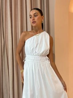 Faithfull The Brand La Ora Midi Dress In White -Coco & Lola SHOP FaithfulltheBrand Lowres 21 fa0e1e1c 9905 4e25 b8cf c16ca0902c8a 600x