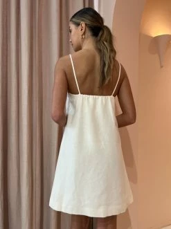 Friends With Frank The Mila Dress In Ivory Linen -Coco & Lola SHOP Friends With Frank Low Res 29 600x