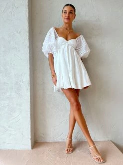 Joslin Ingrid Linen Ramie Mini Dress In Optical White -Coco & Lola SHOP Joslin Low Res 144 600x