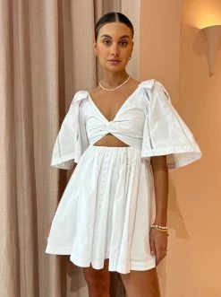 Joslin Hollie Organic Cotton Mini Dress In Optical White -Coco & Lola SHOP Joslin lowres 47 d3e4a0f9 627f 4007 83df 20c9ee1032f5 600x