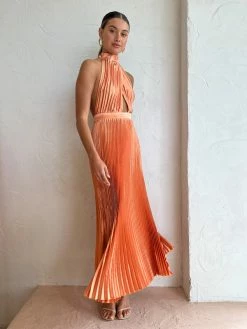 Lidee Renaissance Split Gown In Sunset -Coco & Lola SHOP LIDEESunset Lowres 21 600x