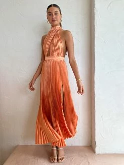 Lidee Renaissance Split Gown In Sunset -Coco & Lola SHOP LIDEESunset Lowres 22 600x