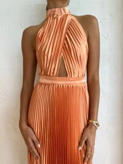 Lidee Renaissance Split Gown In Sunset -Coco & Lola SHOP LIDEESunset Lowres 24 600x