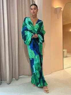 Coco & Lola SHOP 15 Lidee De Luxe Gown In Capri Blue/Green