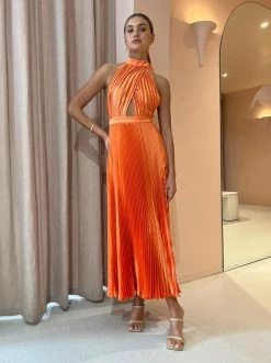 Lidee Renaissance Split Gown In Tangelo -Coco & Lola SHOP LIDEE Lowres august 160 600x