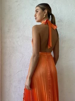 Lidee Renaissance Split Gown In Tangelo -Coco & Lola SHOP LIDEE Lowres august 182 600x