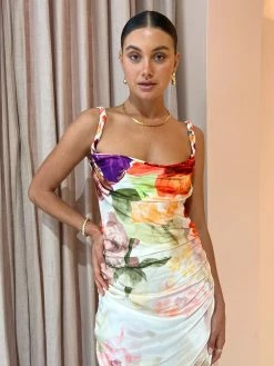 Leo Lin Rachel Cowl Neck Slip Dress In Cascade Print -Coco & Lola SHOP LeoLin 1 Lowres 38 600x