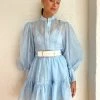 Leo Lin Alexandra Belted Mini Dress In Cornflower 2 Leo Lin Alexandra Belted Mini Dress In Cornflower -Coco & Lola SHOP LeoLin 1 Lowres 77 600x