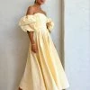 Leo Lin Matilda Puff Sleeve Midi Dress In Lemon 1 Leo Lin Matilda Puff Sleeve Midi Dress In Lemon -Coco & Lola SHOP LeoLin Lowres 43 600x