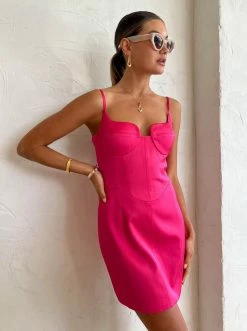 Manning Cartell Electric Feels Mini Dress In Hyper Pink