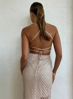 Manning Cartell Crochet Sequins Slip Dress In Buff -Coco & Lola SHOP Manning Cartell Low Res 55 e1f76710 88a1 4eb5 9706 d409478bfaa3 600x