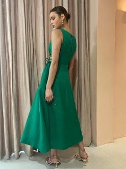 Mon Renn Willow Midi Dress In Kelly Green -Coco & Lola SHOP Mon Renn Low Res 44 600x