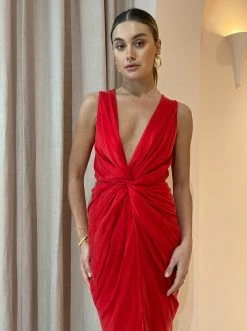 One Fell Swoop Gaia Maxi Dress In Rosso -Coco & Lola SHOP OneFellSwoop Lowres August 94 600x