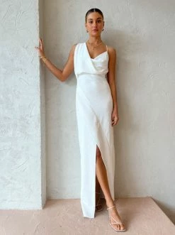 One Fell Swoop Muse Maxi Dress In Pulsar White -Coco & Lola SHOP One Fell Swoop Low Res 86 600x