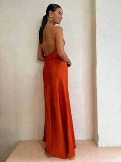 One Fell Swoop Capricorn Dress In Burnt Orange -Coco & Lola SHOP One Fell Swoop Low Res Eden 121 600x