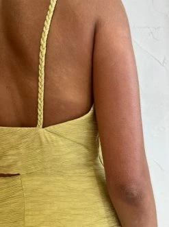 One Fell Swoop Hepburn Mini Dress In Golden Straw -Coco & Lola SHOP One Fell Swoop Low Res Eden 204 600x