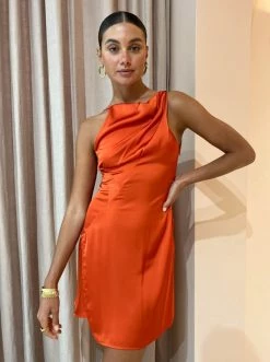 One Fell Swoop Frida Mini Dress In Burnt Orange -Coco & Lola SHOP One Fell Swoop Low Res Eden 56 600x