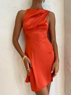 One Fell Swoop Frida Mini Dress In Burnt Orange -Coco & Lola SHOP One Fell Swoop Low Res Eden 69 600x