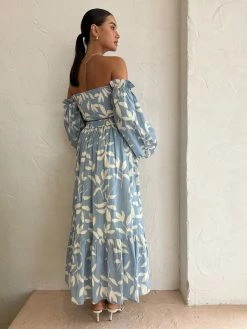 Palm Noosa Audrey Skirt In Eves Leaves Blue 11 Palm Noosa Audrey Skirt In Eves Leaves Blue -Coco & Lola SHOP PalmNoosa Lowres 58 600x