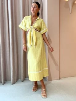 Roame Parque Dress In Butter