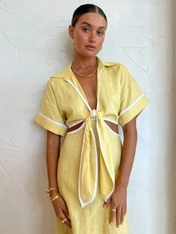 Roame Parque Dress In Butter -Coco & Lola SHOP ROAME Lowres 69 600x