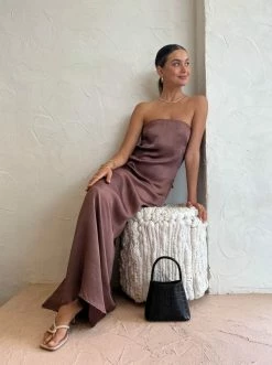 Roame Arch Dress In Cocoa -Coco & Lola SHOP Roame Low Res 142 600x