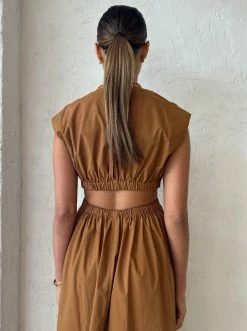 Roame Bastille Dress In Tobacco -Coco & Lola SHOP Roame Low Res 166 600x