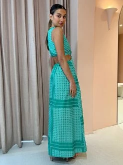 Roame Loren Maxi Dress In Roame Scarf Print -Coco & Lola SHOP Roame Low Res 6 600x