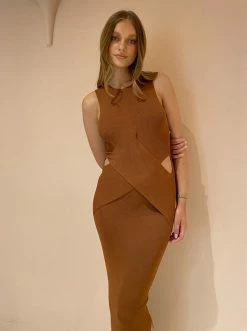 Sir Josephine Sleeveless Dress In Hazel -Coco & Lola SHOP SIR22ndFeb lowres 4 600x