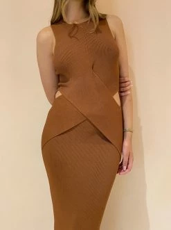 Sir Josephine Sleeveless Dress In Hazel -Coco & Lola SHOP SIR22ndFeb lowres 5 600x