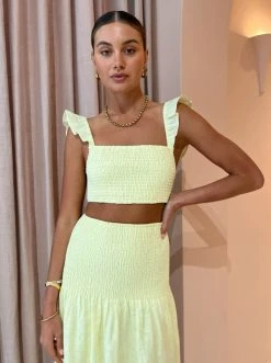 Sir Francesca Shirred Crop In Butter -Coco & Lola SHOP SIR Low Res 117 ac5f6c07 7644 479b ace7 d0574eb01a5d 600x