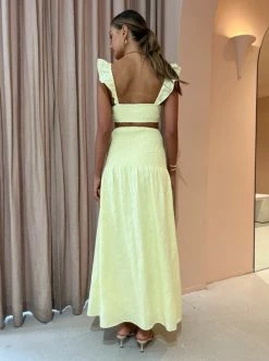 Sir Francesca Shirred Maxi Skirt In Butter -Coco & Lola SHOP SIR Low Res 124 5eae6463 c1c3 4d4b 8657 8fbb53ece5b3 600x