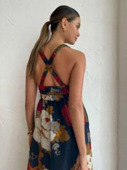 Sir Bonita V Neck Gown In Garcia Floral Print -Coco & Lola SHOP SIR Low Res 134 600x