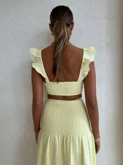 Sir Francesca Shirred Crop In Butter -Coco & Lola SHOP SIR Low Res 135 be78134e e878 4e11 9502 e26a9d0b932a 600x