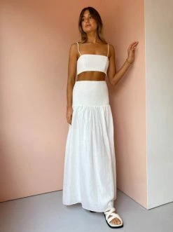Sir Diana Smocked Maxi Skirt In Ivory -Coco & Lola SHOP SIR Low Res 194 f8bddf87 0f64 4f6b b8f7 4a6fc21a3c28 600x