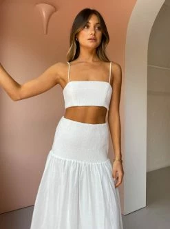 Sir Diana Smocked Maxi Skirt In Ivory -Coco & Lola SHOP SIR Low Res 202 e13da57f 2caa 4460 baaa a7ee3a026cb3 600x