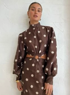 Sir Vivi Cut Out Maxi Dress In Marlon Polka Dot -Coco & Lola SHOP SIR Low Res 96 a78702f4 55fb 4247 909d 1b45a9007356 600x