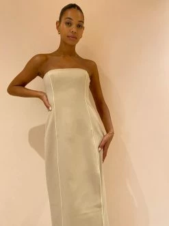 Sir Monte Strapless Dress In Tan -Coco & Lola SHOP SIR Low Res 16March 209 600x