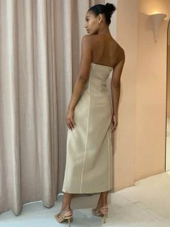 Sir Monte Strapless Dress In Tan -Coco & Lola SHOP SIR Low Res 16March 226 600x