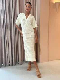 Shona Joy Mikala Polo Midi Dress In Coconut -Coco & Lola SHOP ShonaJoy1 Lowres 2 7c5fd73c e725 4962 9abc 13f5771733ae 600x