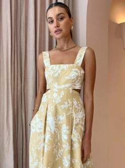 Shona Joy Farrah Cut Out Midi Dress In Sand/Ivory -Coco & Lola SHOP ShonaJoy Lowres 169 240fe048 5fb5 4527 a55a 546188d3731e 600x