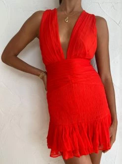 Shona Joy Leilani Mini Plunge Tie Back Dress In Hibiscus -Coco & Lola SHOP ShonaJoy Lowres 28 0a00fef3 05d8 4bea 9817 8a01cc2faaff 600x