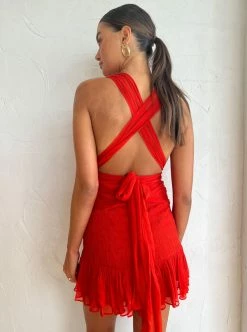 Shona Joy Leilani Mini Plunge Tie Back Dress In Hibiscus -Coco & Lola SHOP ShonaJoy Lowres 30 c2fc9e85 f09a 4590 9d10 f89c8423a415 600x