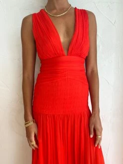 Shona Joy Leilani Midi Plunge Tie Back Dress In Hibiscus -Coco & Lola SHOP ShonaJoy Lowres 46 48ae8ba6 27ad 4c0f a799 9becdb6b0647 600x